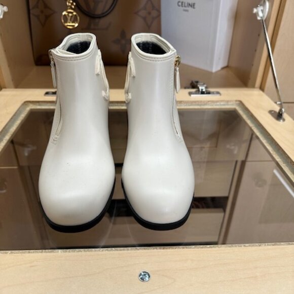 Chanel Interlocking CC Logo Size 38 Rubber Rain Boots - Picture 3 of 10